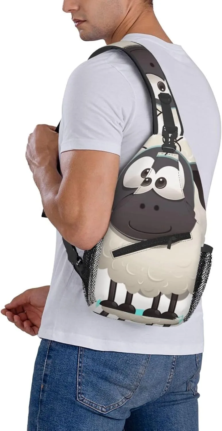 Crossbody Bag for Women Men Sheep_77725284 Chest Bag Crossbody Sling Bag Adjustable Shoulder Bag