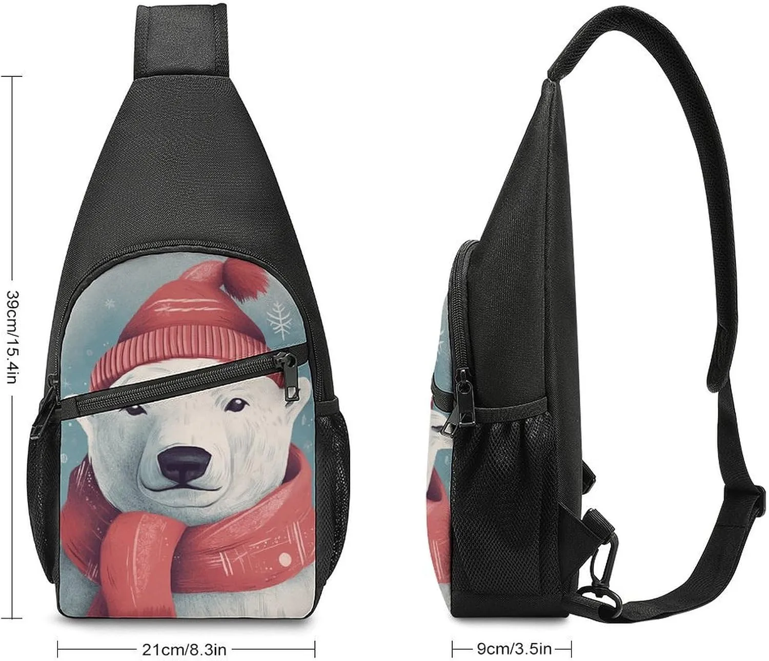 Crossbody Bag for Women Men Sling Bag A Hand Drawn Tiger Chest Bag Crossbody Adjustable Shoulder Bag