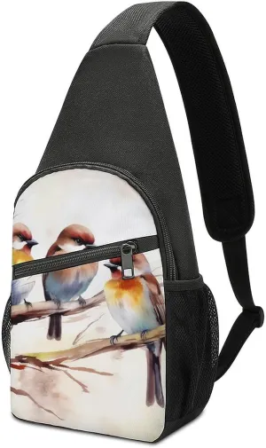 Crossbody Bag for Women Men Sling Bag Black And White Tiger Chest Bag Crossbody Adjustable Shoulder Bag