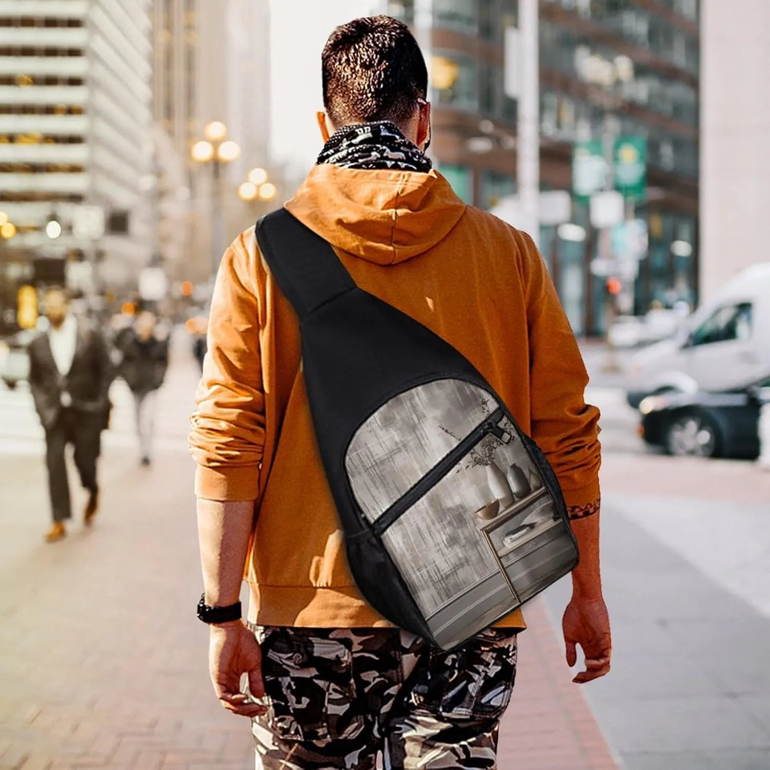 Crossbody Bag for Women Men Sling Bag Floating in The Chest Bag Crossbody Adjustable Shoulder Bag