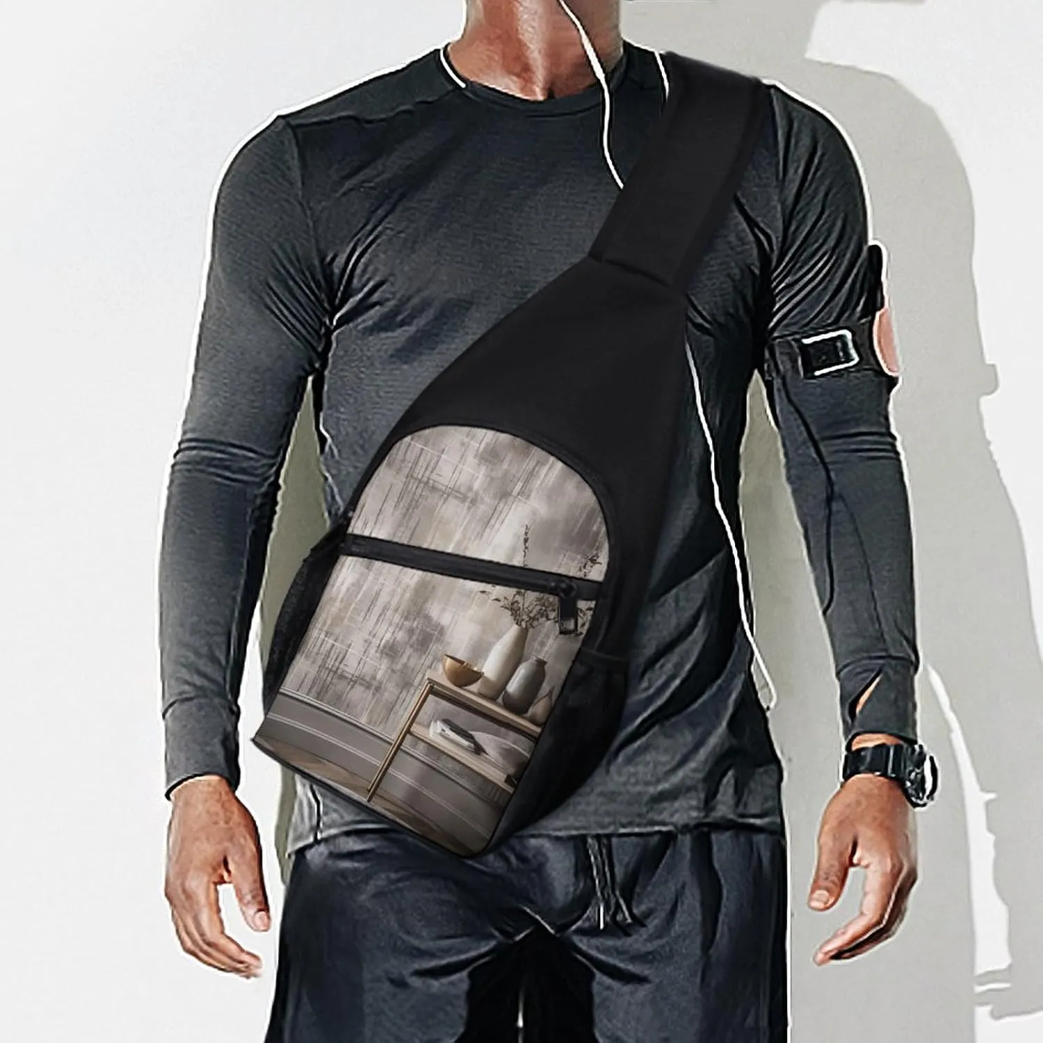 Crossbody Bag for Women Men Sling Bag Floating in The Chest Bag Crossbody Adjustable Shoulder Bag