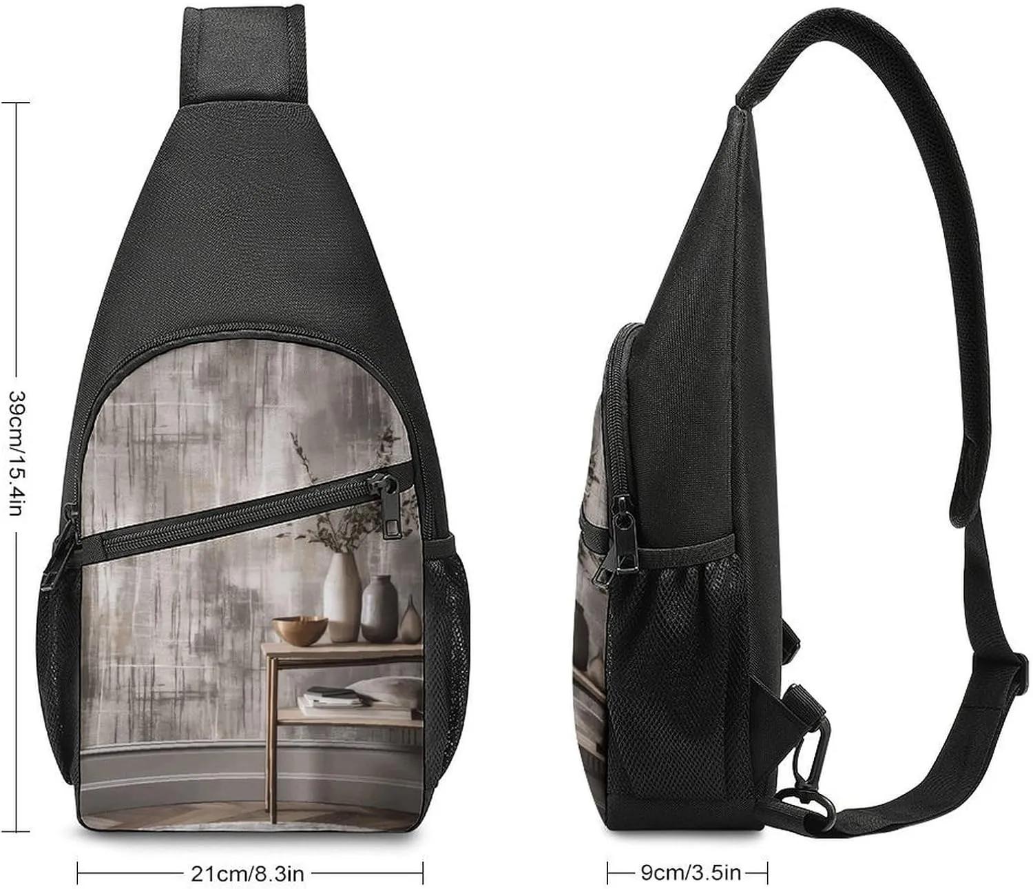 Crossbody Bag for Women Men Sling Bag Floating in The Chest Bag Crossbody Adjustable Shoulder Bag