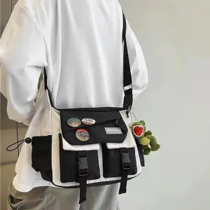 Crossbody Bag School Backpacks Messenger Bag Shoulder Strap Contrast Color Design Back to College Gifts