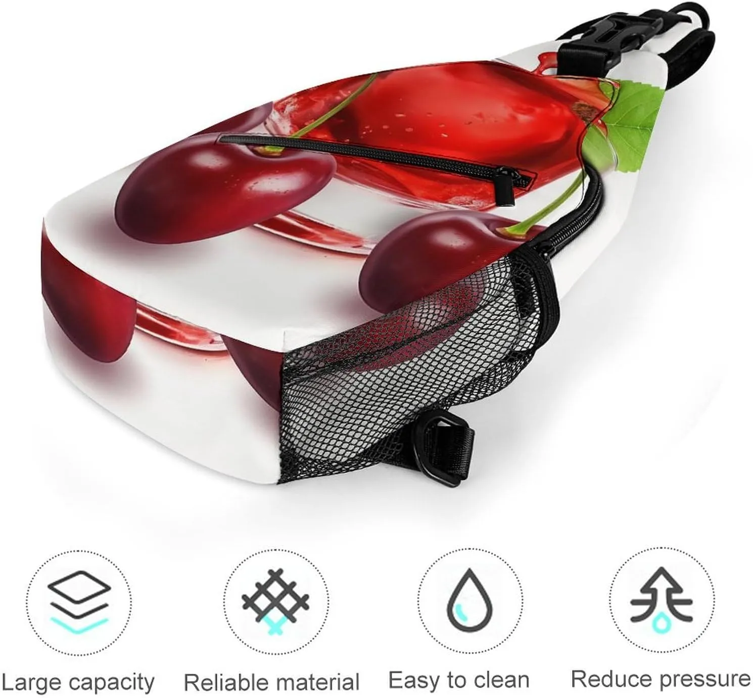 Crossbody Bag Travel Sling Bag for Men Small Sling Backpack Cherry Juice Chest Bag Shoulder Bag for Outdoor