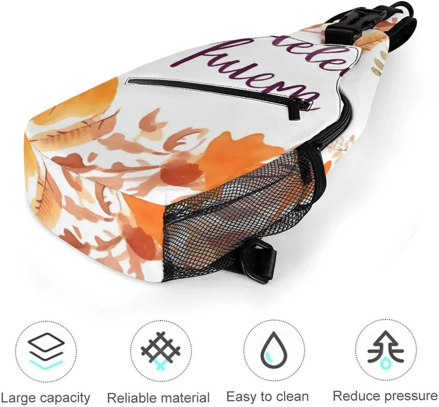Crossbody Bag Travel Sling Bag for Men Small Sling Backpack Hello Autumn Chest Bag Shoulder Bag for Outdoor