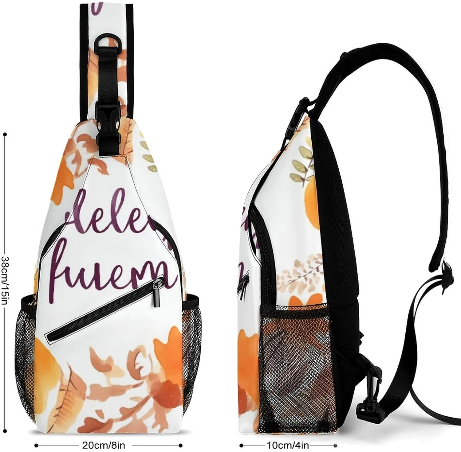 Crossbody Bag Travel Sling Bag for Men Small Sling Backpack Hello Autumn Chest Bag Shoulder Bag for Outdoor