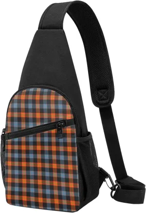 Crossbody Sling Backpack Brown Ancient Tartan Shoulder Chest Bag Daypack for Traveling Sport