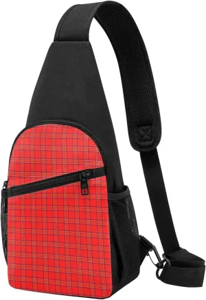 Crossbody Sling Backpack Burnett of Leys Tartan Shoulder Chest Bag Daypack for Traveling Sport