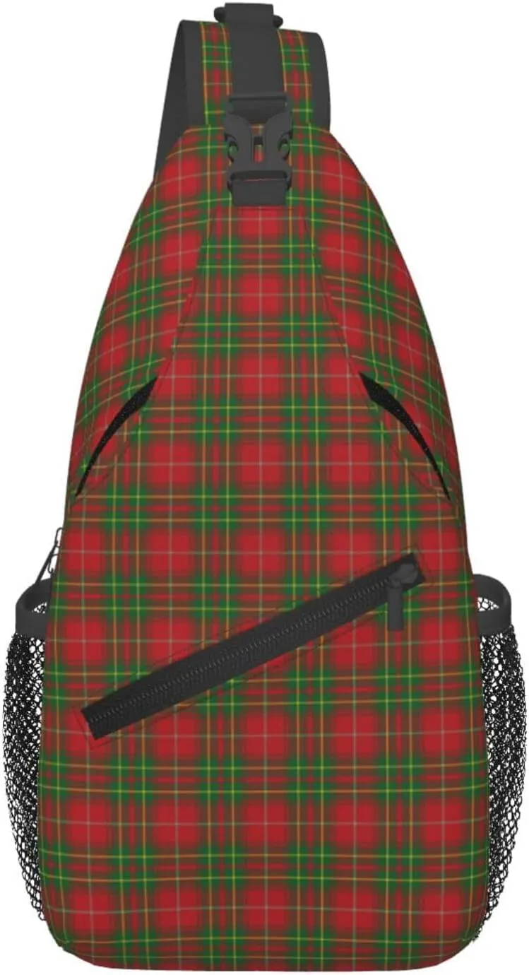 Crossbody Sling Backpack Clan Burnett Modern Tartan Shoulder Chest Bag Daypack for Traveling Sport