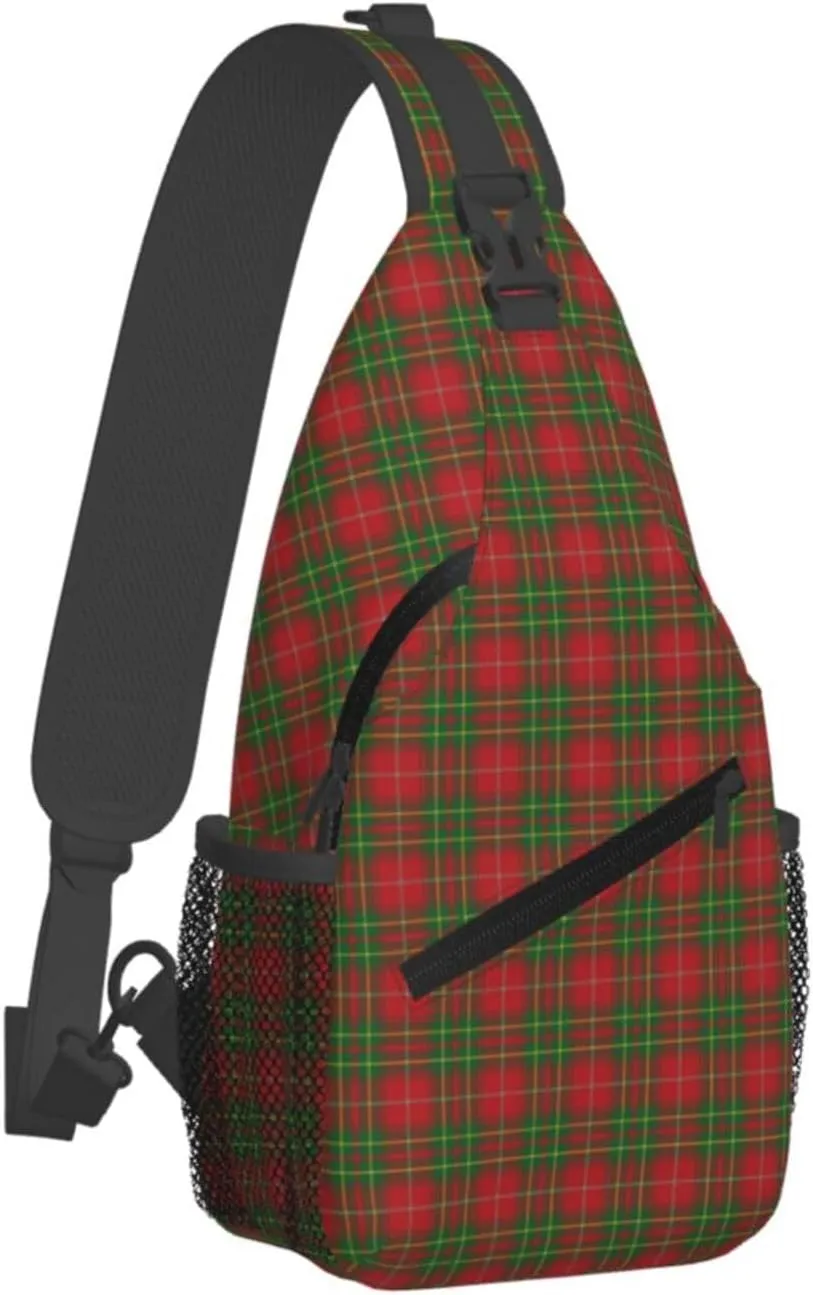 Crossbody Sling Backpack Clan Burnett Modern Tartan Shoulder Chest Bag Daypack for Traveling Sport