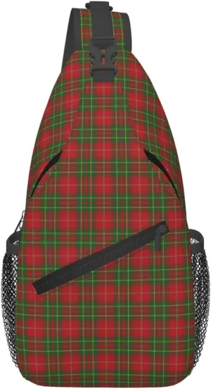 Crossbody Sling Backpack Clan Burnett Modern Tartan Shoulder Chest Bag Daypack for Traveling Sport