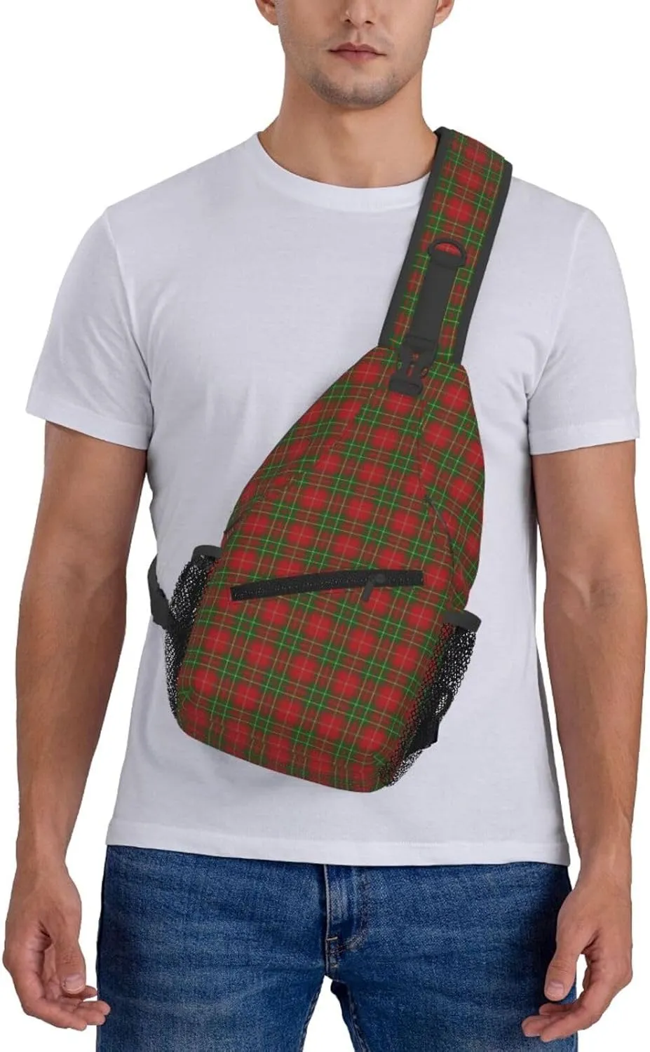 Crossbody Sling Backpack Clan Burnett Modern Tartan Shoulder Chest Bag Daypack for Traveling Sport