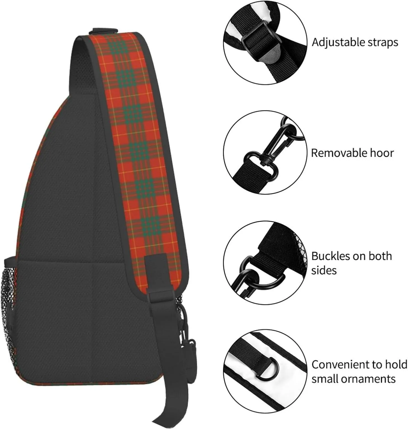 Crossbody Sling Backpack Clan Cameron Ancient Tartan Shoulder Chest Bag Daypack for Traveling Sport