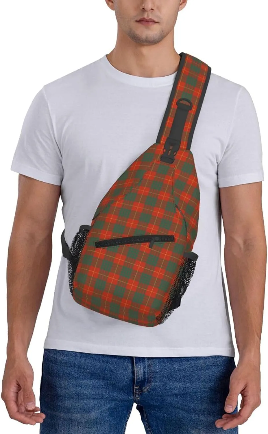 Crossbody Sling Backpack Clan Cameron Ancient Tartan Shoulder Chest Bag Daypack for Traveling Sport