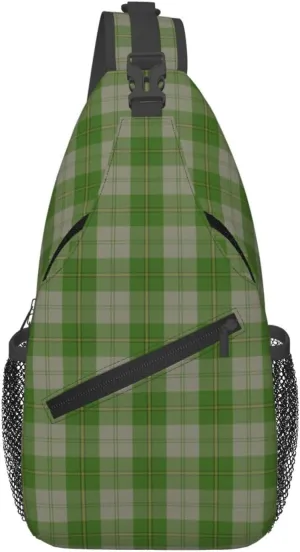 Crossbody Sling Backpack Clan Cunningham Dress Green Dancers Tartan Shoulder Chest Bag Daypack for Traveling Sport