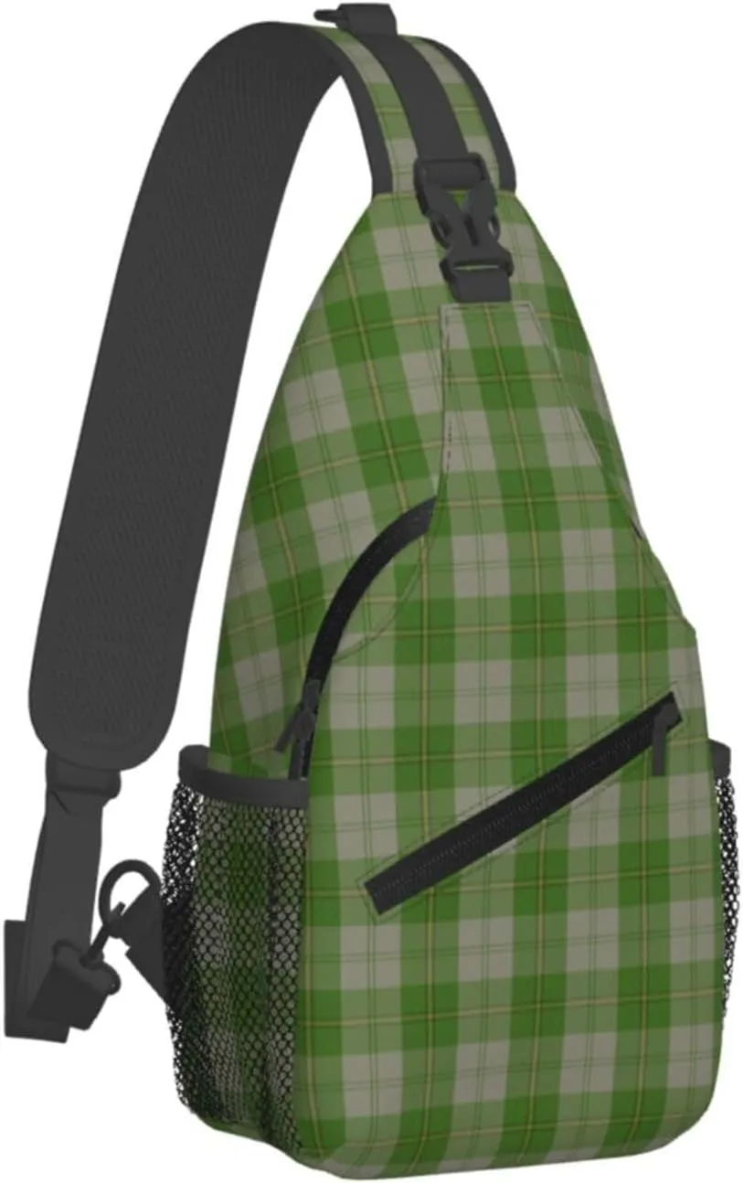 Crossbody Sling Backpack Clan Cunningham Dress Green Dancers Tartan Shoulder Chest Bag Daypack for Traveling Sport