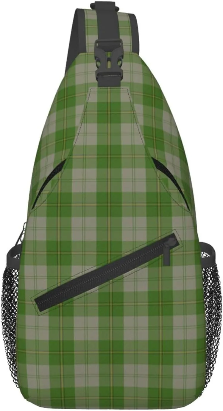 Crossbody Sling Backpack Clan Cunningham Dress Green Dancers Tartan Shoulder Chest Bag Daypack for Traveling Sport
