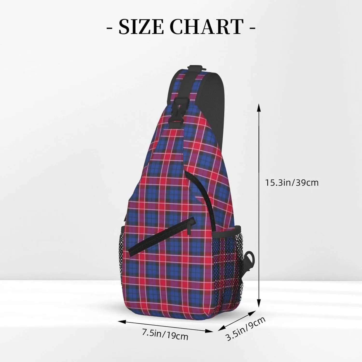 Crossbody Sling Backpack Clan Graham of Menteith Red Tartan Shoulder Chest Bag Daypack for Traveling Sport