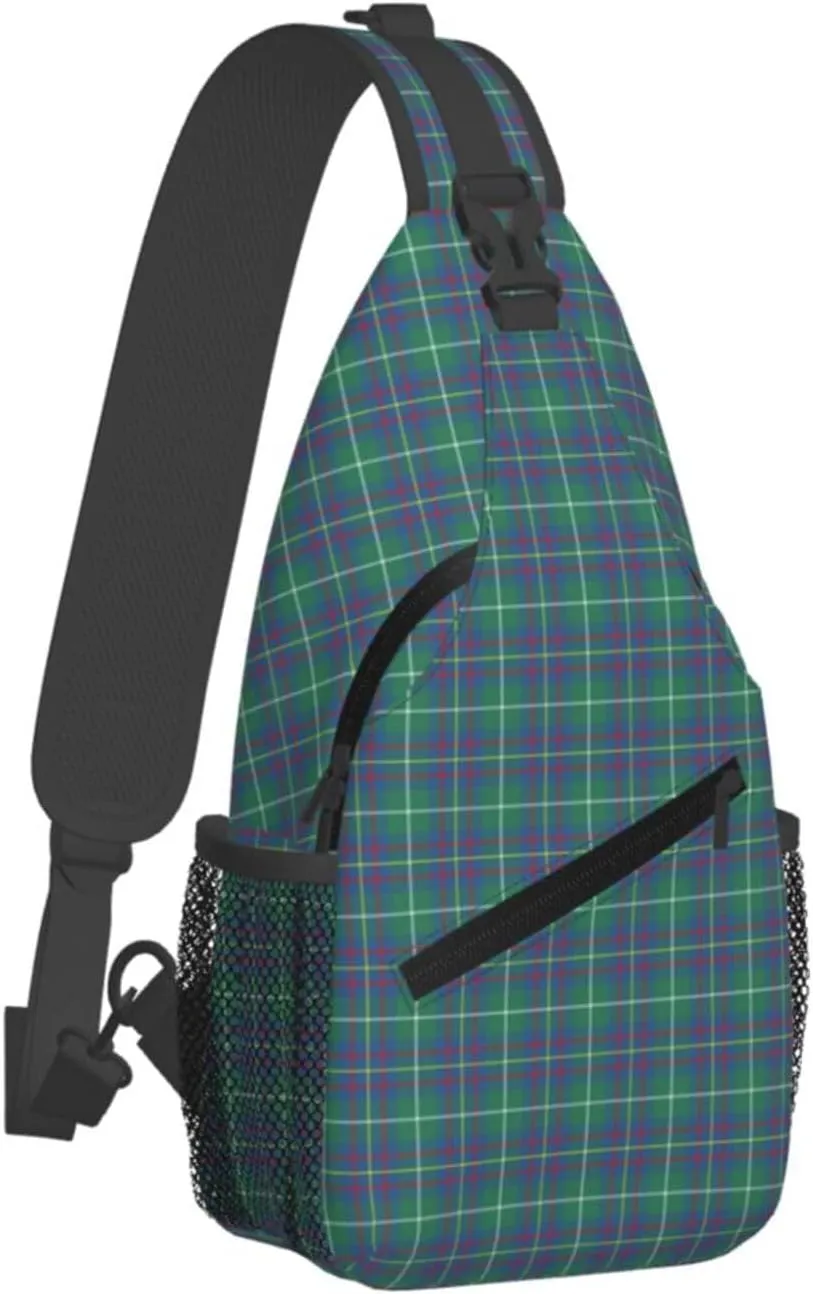 Crossbody Sling Backpack Clan Inglis Ancient Tartan Shoulder Chest Bag Daypack for Traveling Sport