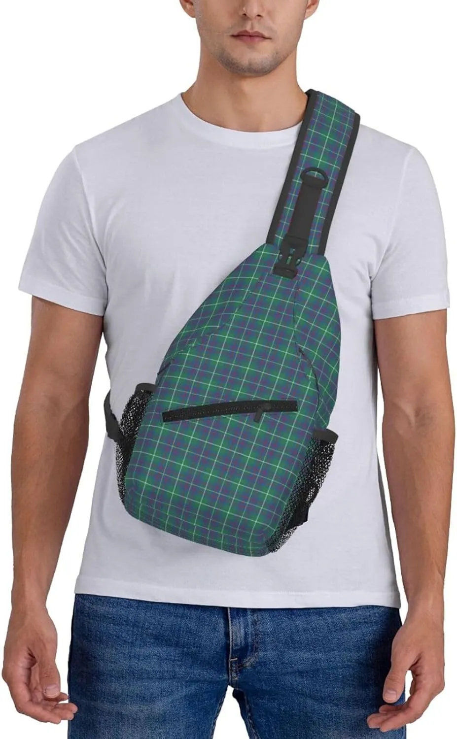 Crossbody Sling Backpack Clan Inglis Ancient Tartan Shoulder Chest Bag Daypack for Traveling Sport