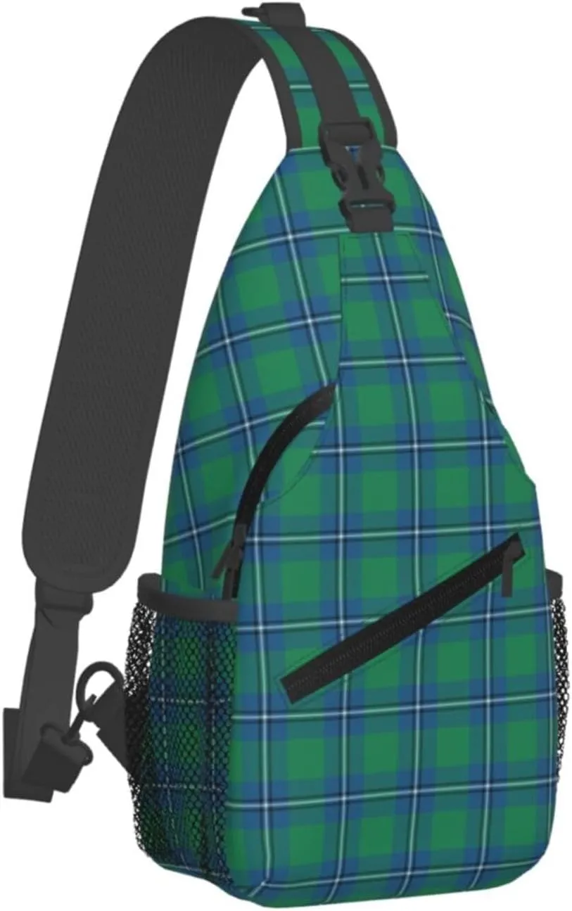 Crossbody Sling Backpack Clan Irvine Ancient Tartan Shoulder Chest Bag Daypack for Traveling Sport