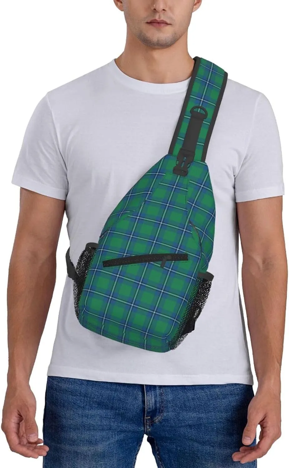 Crossbody Sling Backpack Clan Irvine Ancient Tartan Shoulder Chest Bag Daypack for Traveling Sport