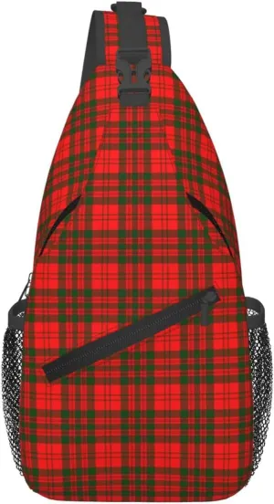 Crossbody Sling Backpack Clan Livingstone Modern Tartan Shoulder Chest Bag Daypack for Traveling Sport