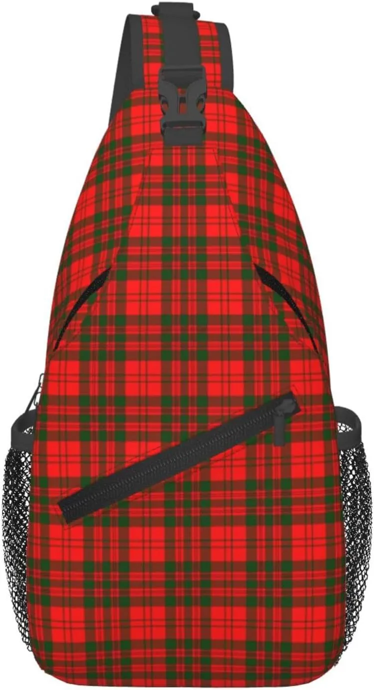 Crossbody Sling Backpack Clan Livingstone Modern Tartan Shoulder Chest Bag Daypack for Traveling Sport