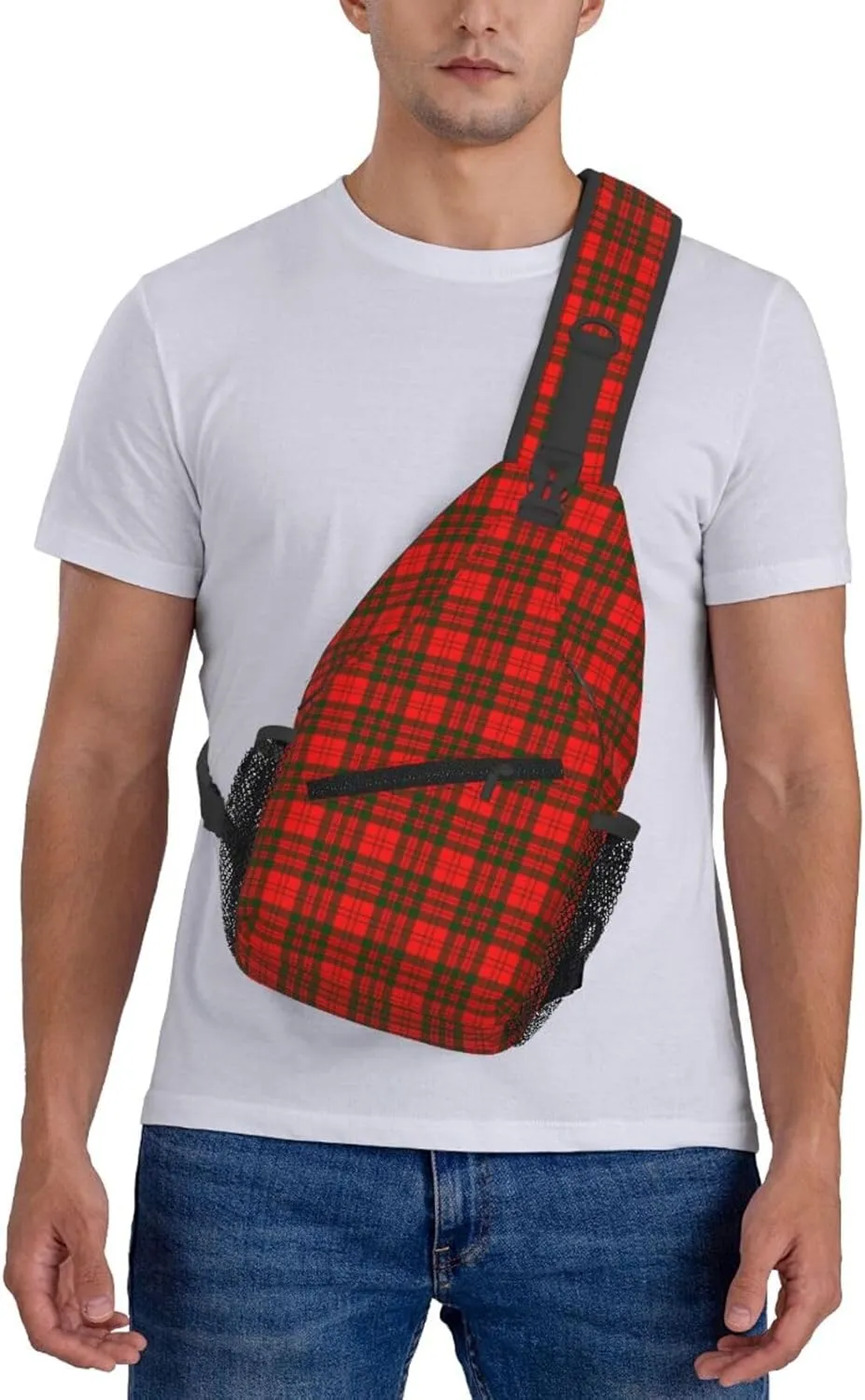 Crossbody Sling Backpack Clan Livingstone Modern Tartan Shoulder Chest Bag Daypack for Traveling Sport