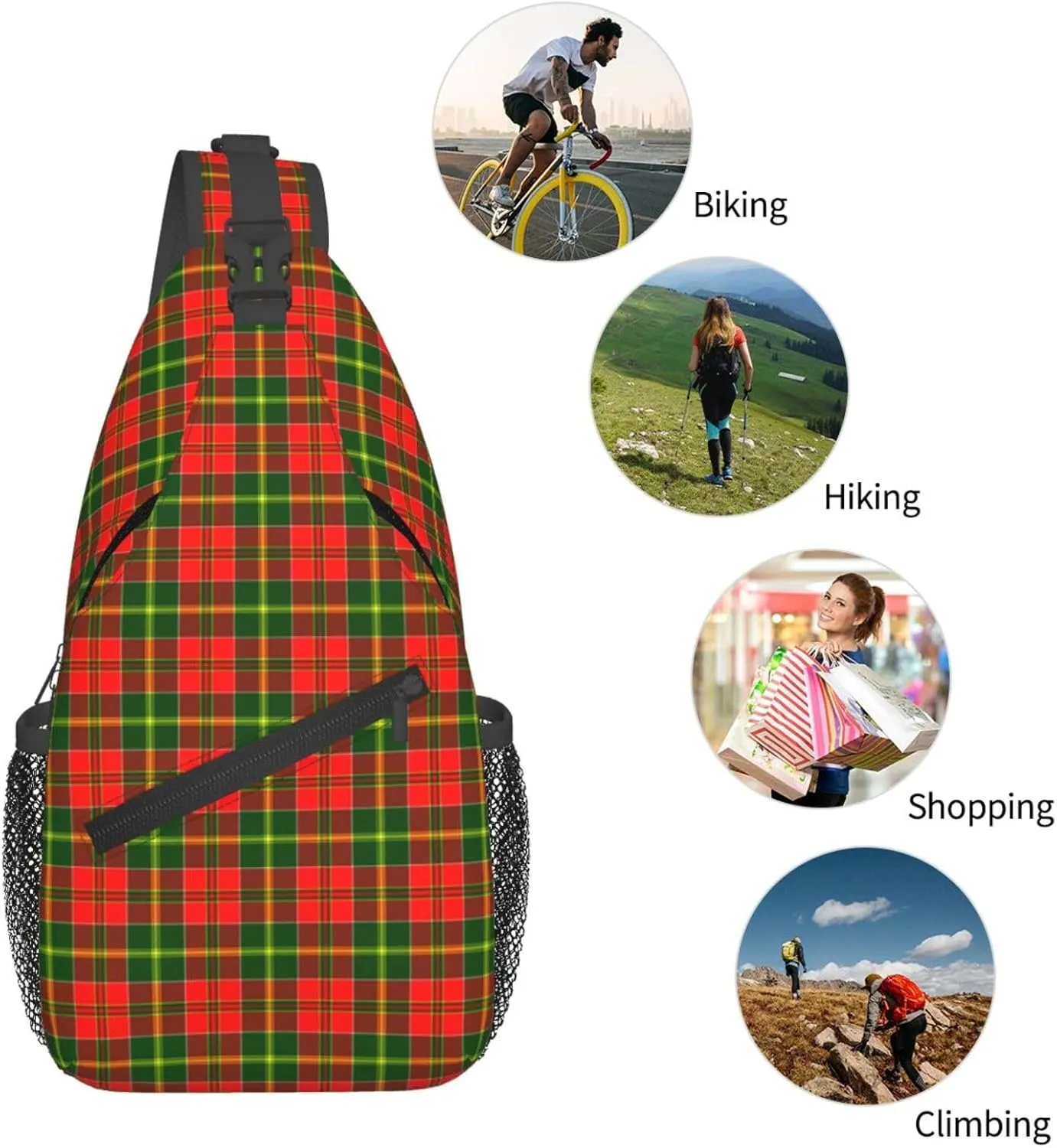 Crossbody Sling Backpack Clan MacDonald of Kingsburgh Tartan Shoulder Chest Bag Daypack for Traveling Sport