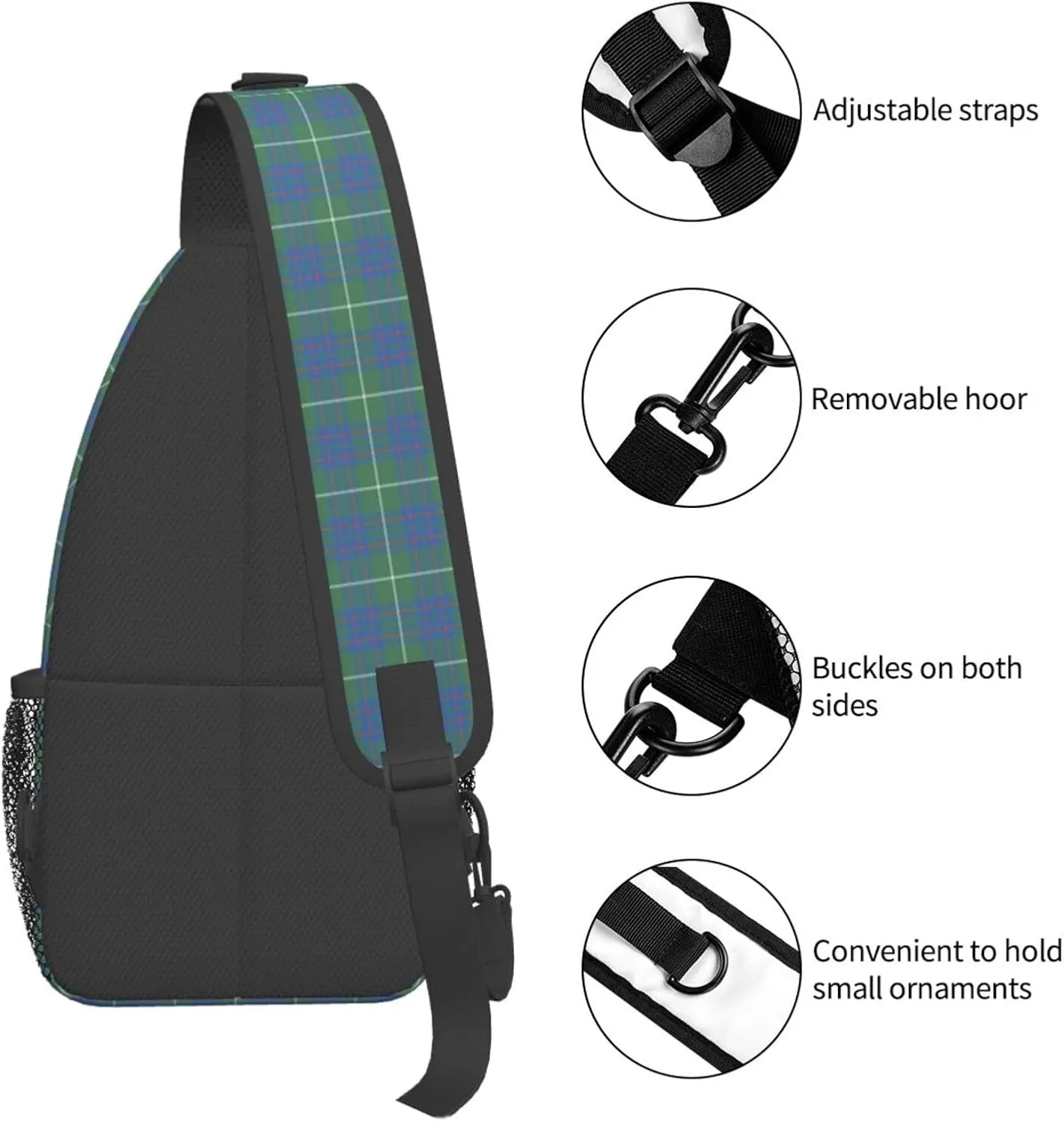 Crossbody Sling Backpack Clan MacIntyre Hunting Ancient Tartan Shoulder Chest Bag Daypack for Traveling Sport