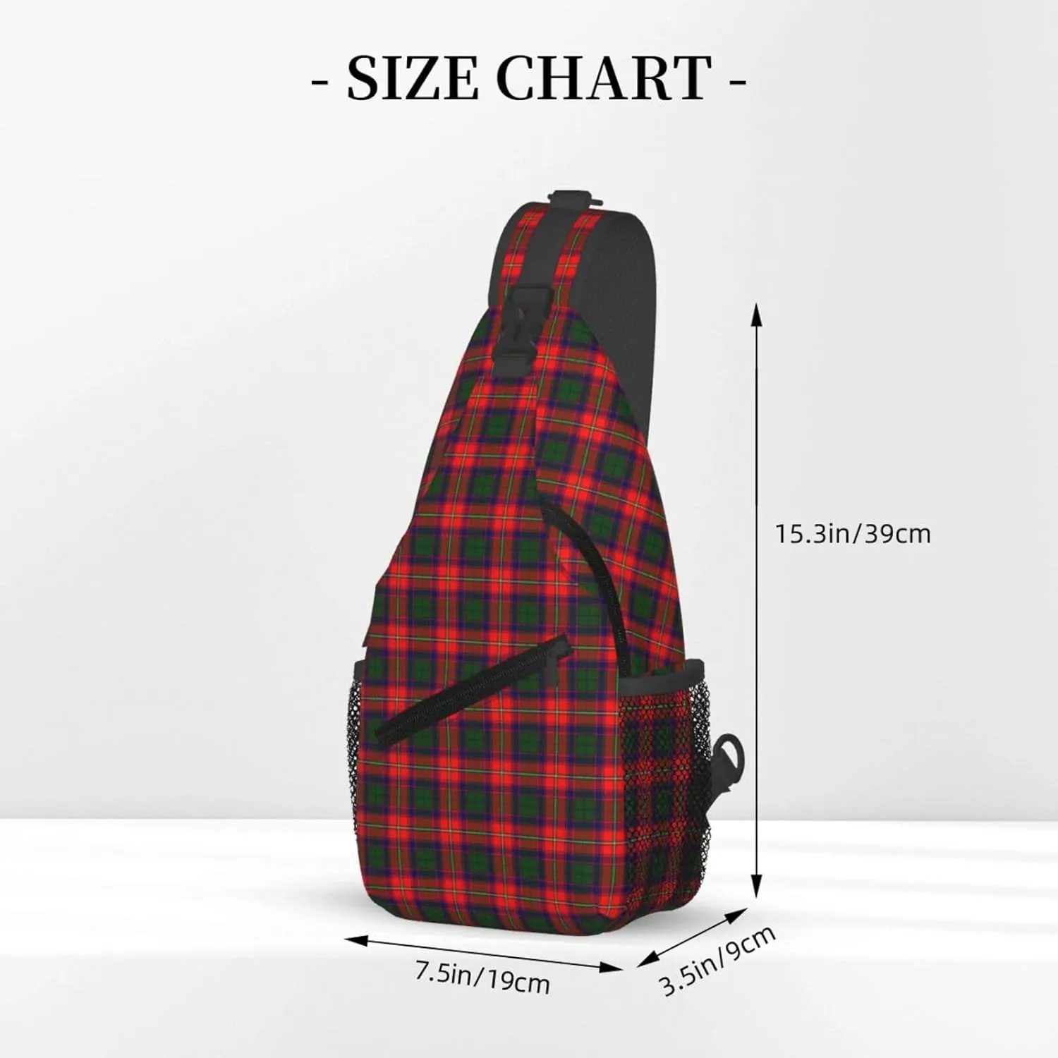 Crossbody Sling Backpack Clan Roxburgh District Tartan Shoulder Chest Bag Daypack for Traveling Sport