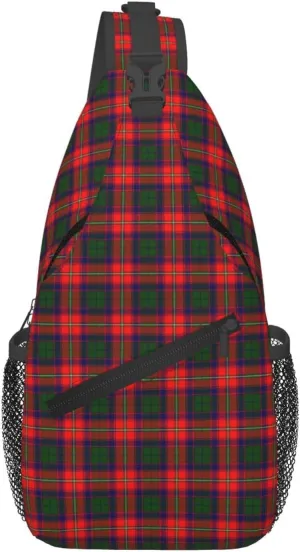 Crossbody Sling Backpack Clan Roxburgh District Tartan Shoulder Chest Bag Daypack for Traveling Sport