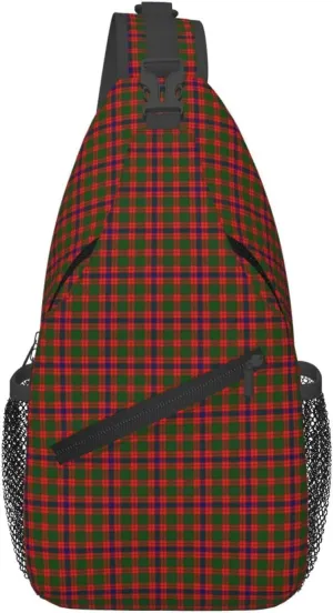 Crossbody Sling Backpack Clan Skene Tartan Shoulder Chest Bag Daypack for Traveling Sport