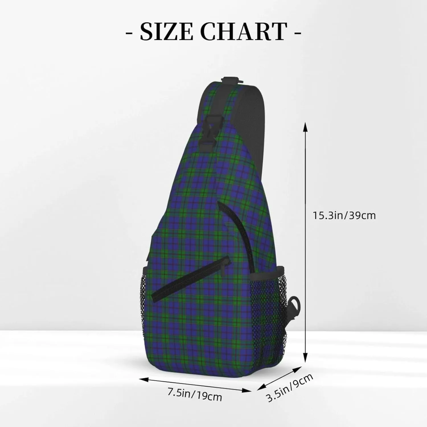 Crossbody Sling Backpack Clan Strachan Tartan Shoulder Chest Bag Daypack for Traveling Sport