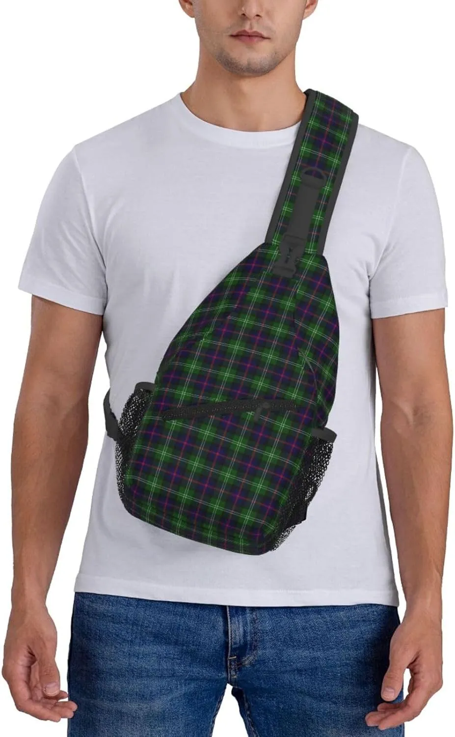 Crossbody Sling Backpack Clan Sutherland Modern Tartan Shoulder Chest Bag Daypack for Traveling Sport