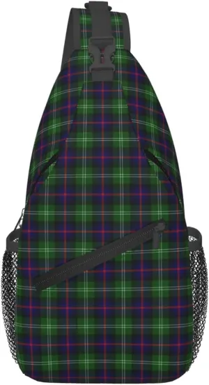 Crossbody Sling Backpack Clan Sutherland Modern Tartan Shoulder Chest Bag Daypack for Traveling Sport