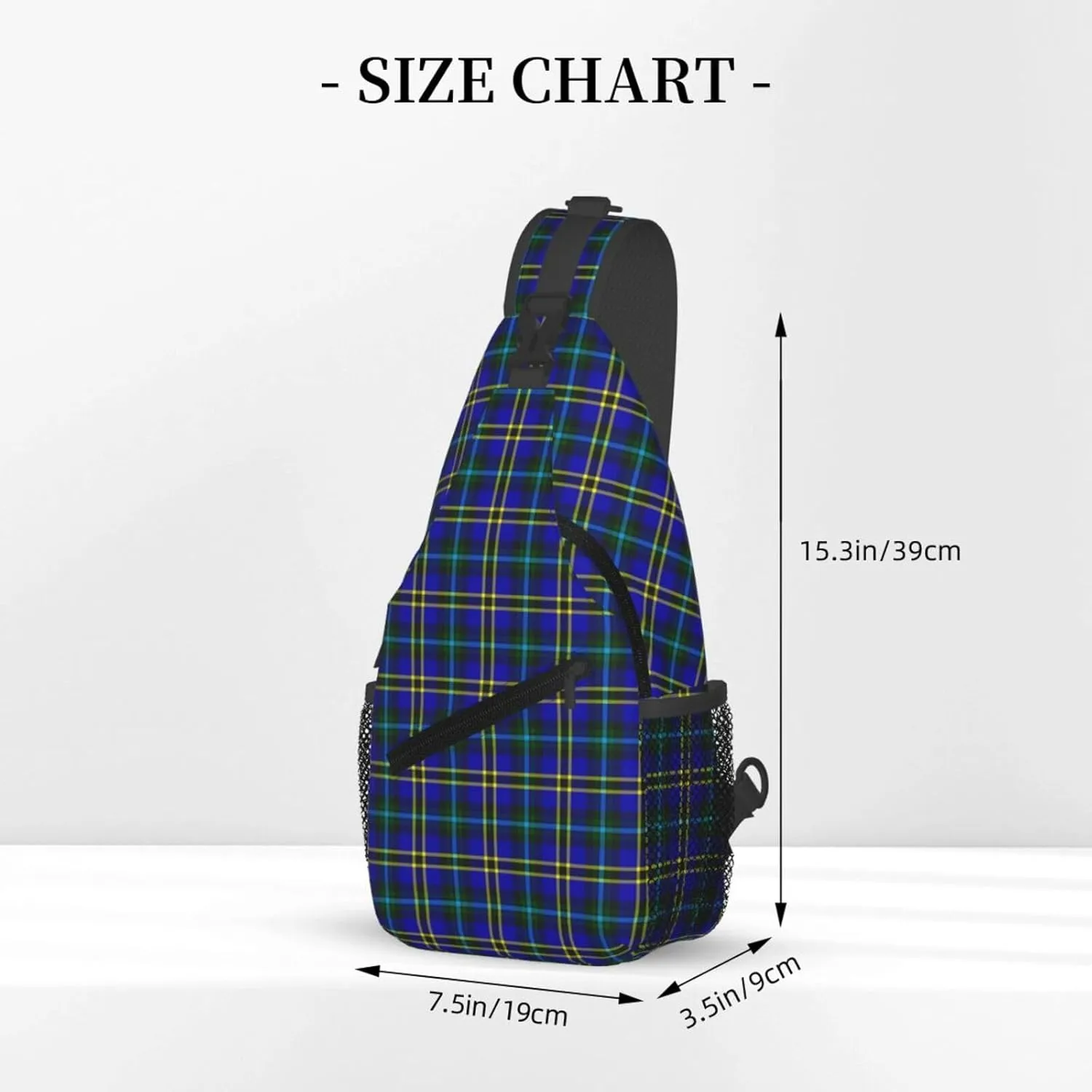 Crossbody Sling Backpack Clan Weir Modern Tartan Shoulder Chest Bag Daypack for Traveling Sport