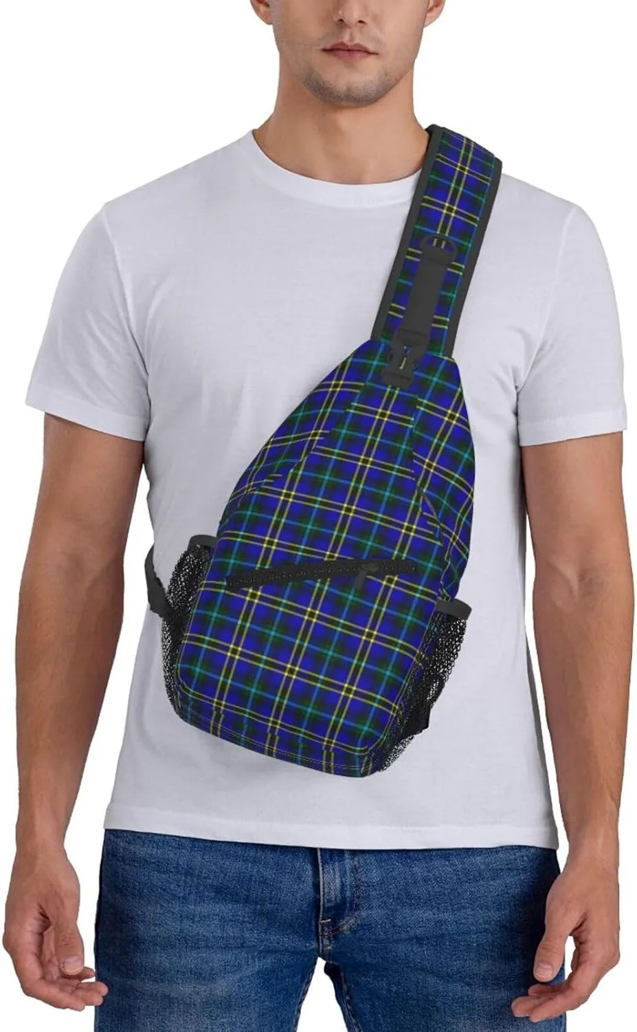 Crossbody Sling Backpack Clan Weir Modern Tartan Shoulder Chest Bag Daypack for Traveling Sport