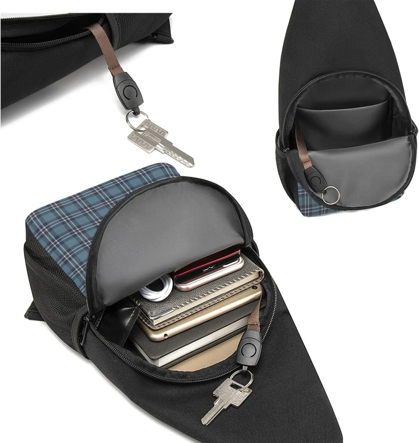Crossbody Sling Backpack Earl of St Andrews Tartan Shoulder Chest Bag Daypack for Traveling Sport