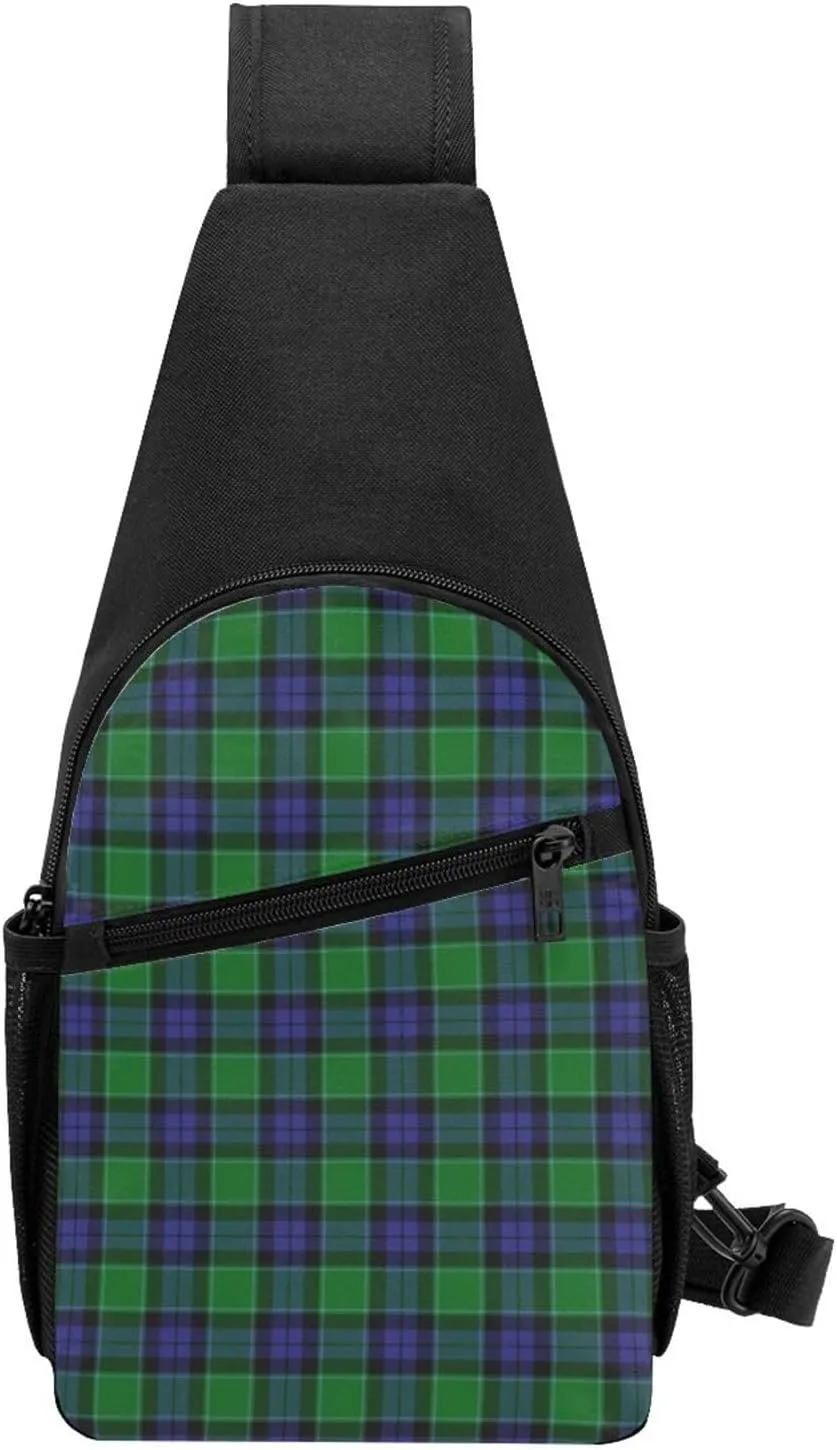 Crossbody Sling Backpack Graham of Menteith Modern Tartan Shoulder Chest Bag Daypack for Traveling Sport