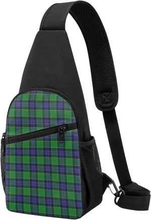 Crossbody Sling Backpack Graham of Menteith Modern Tartan Shoulder Chest Bag Daypack for Traveling Sport