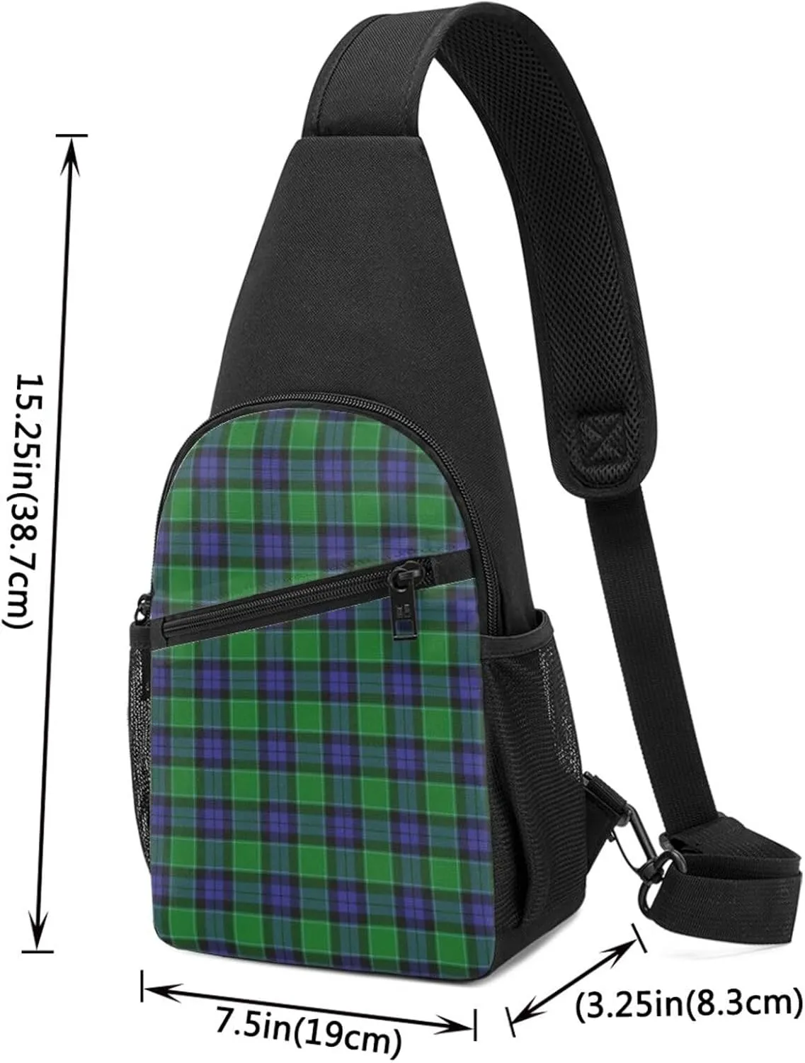 Crossbody Sling Backpack Graham of Menteith Modern Tartan Shoulder Chest Bag Daypack for Traveling Sport