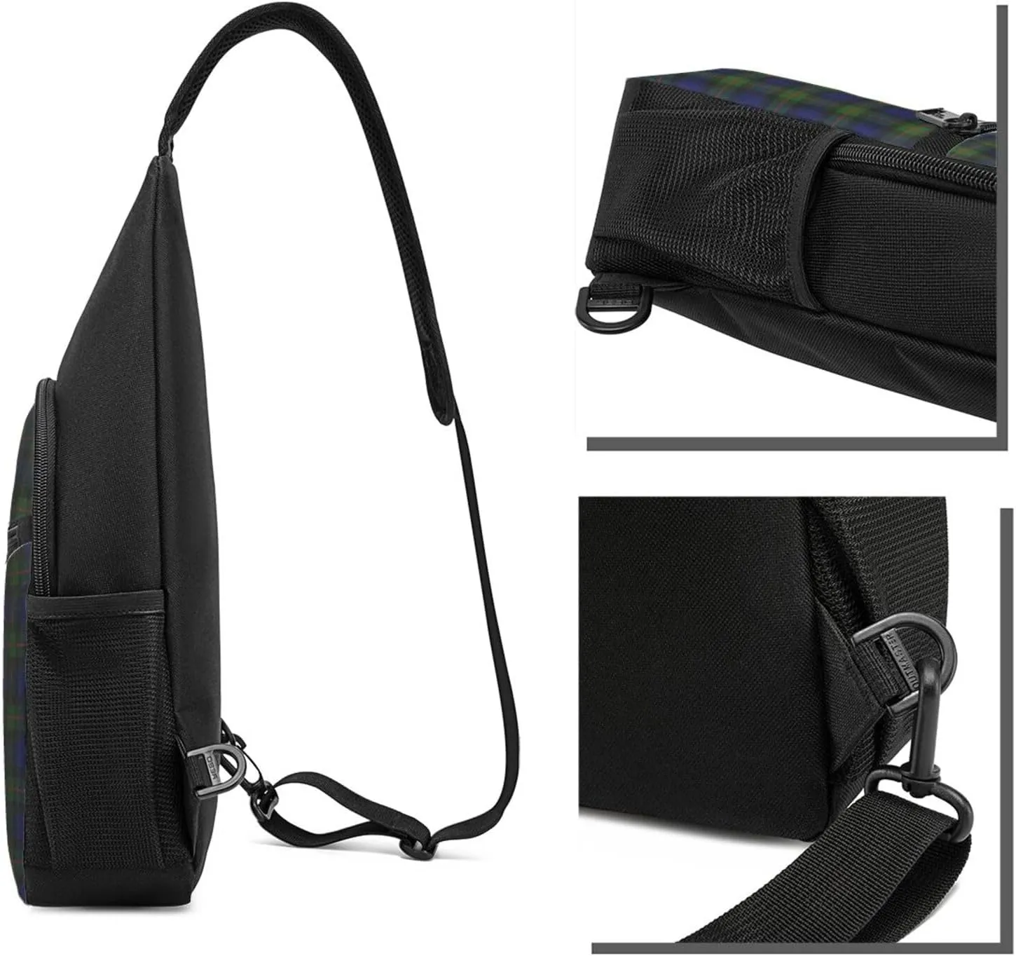 Crossbody Sling Backpack Gunn Modern Tartan Shoulder Chest Bag Daypack for Traveling Sport