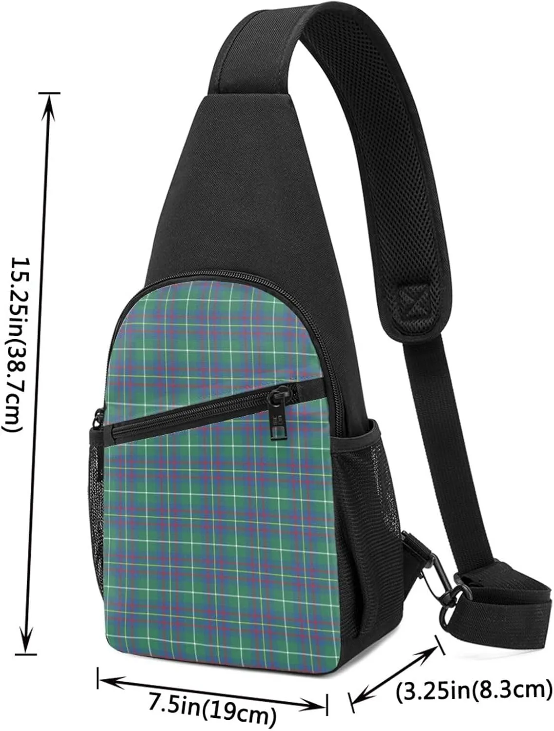 Crossbody Sling Backpack Inglis Ancient Tartan Shoulder Chest Bag Daypack for Traveling Sport