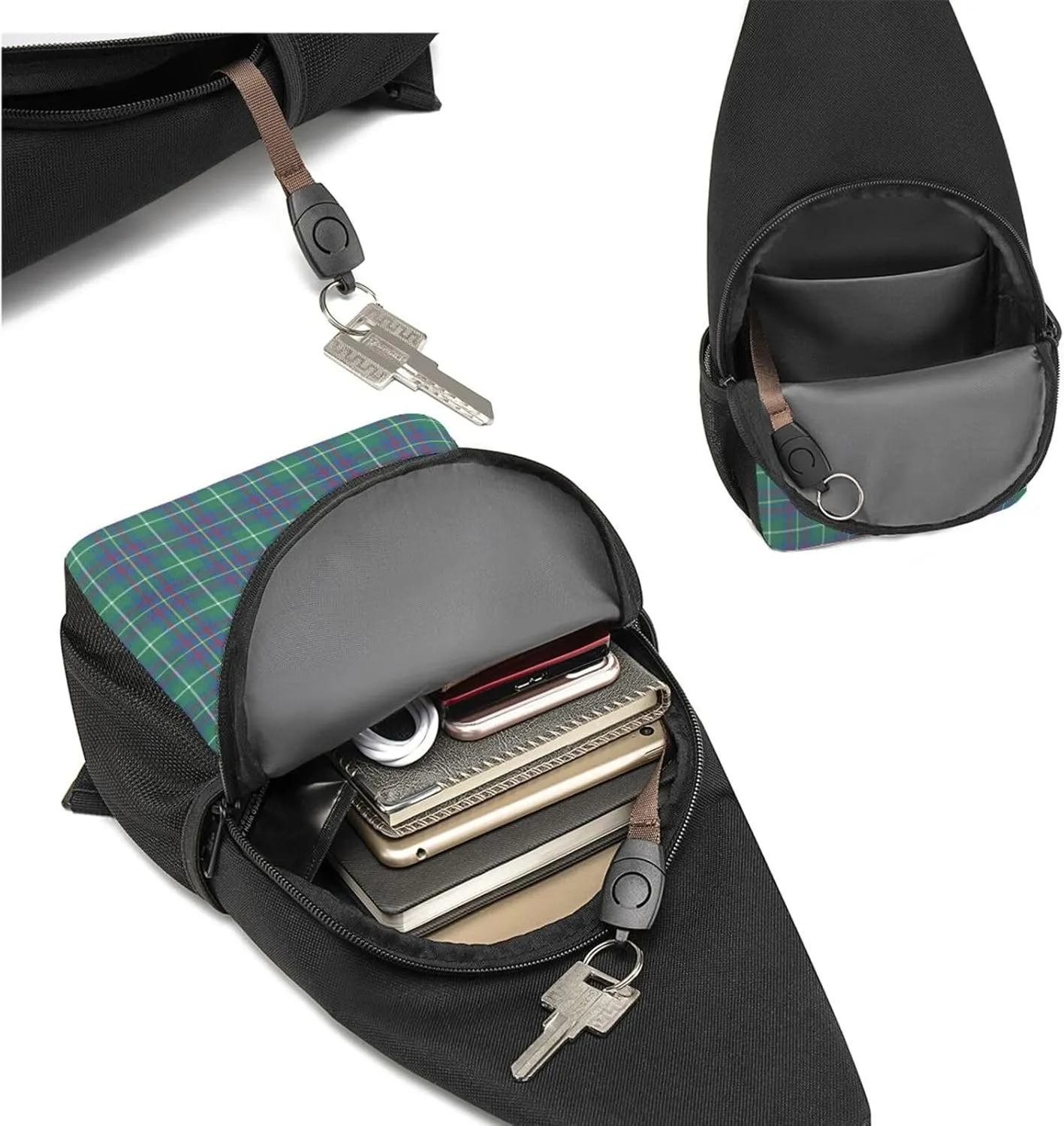 Crossbody Sling Backpack Inglis Ancient Tartan Shoulder Chest Bag Daypack for Traveling Sport