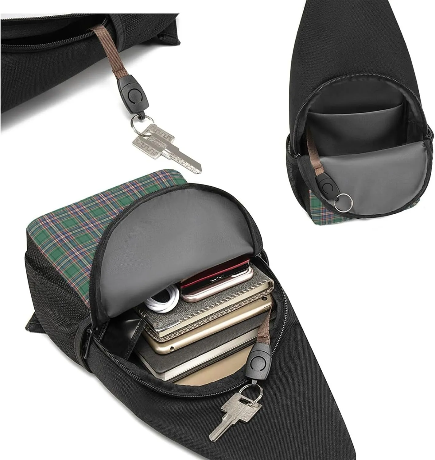 Crossbody Sling Backpack MacFarlane Hunting Ancient Tartan Shoulder Chest Bag Daypack for Traveling Sport