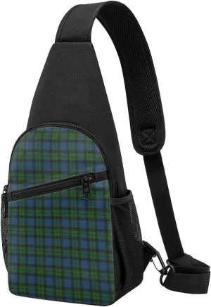 Crossbody Sling Backpack MacKay Modern Tartan Shoulder Chest Bag Daypack for Traveling Sport