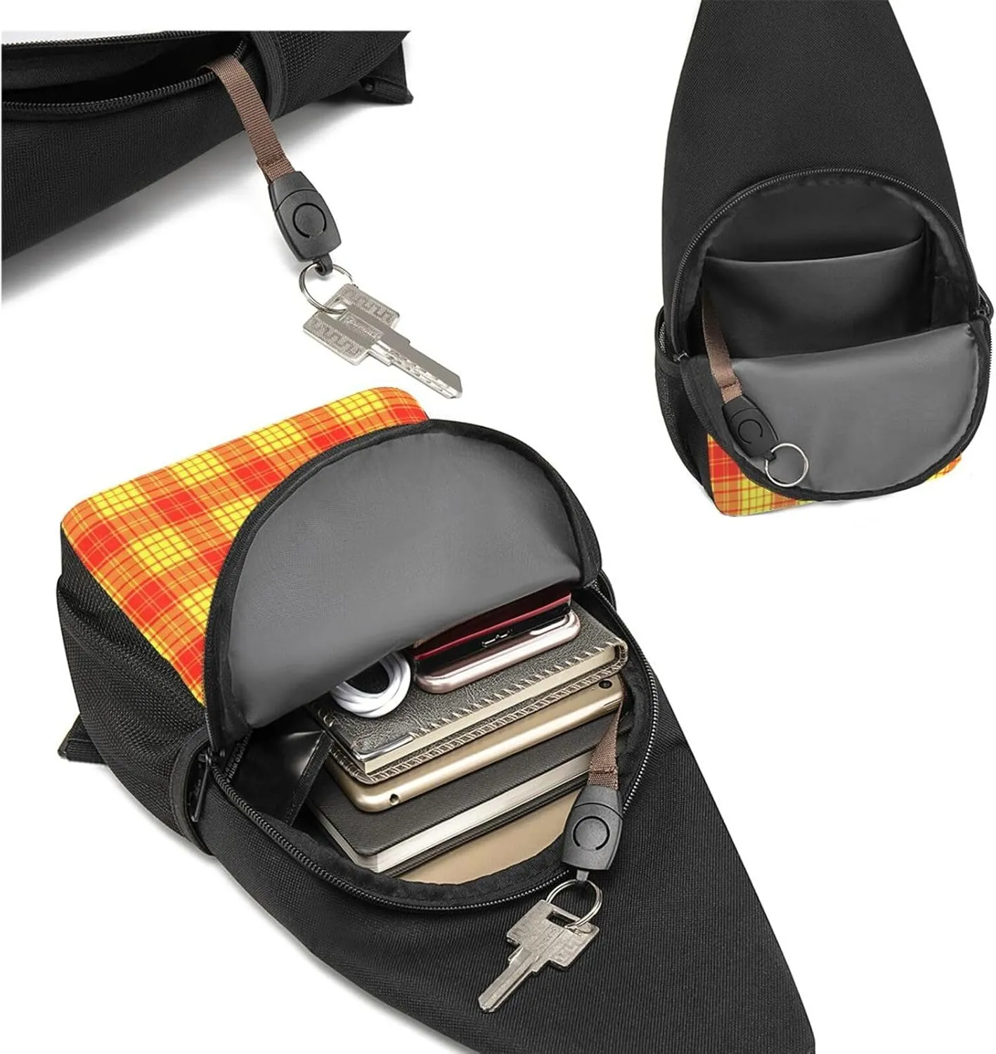 Crossbody Sling Backpack MacMillan Tartan Shoulder Chest Bag Daypack for Traveling Sport