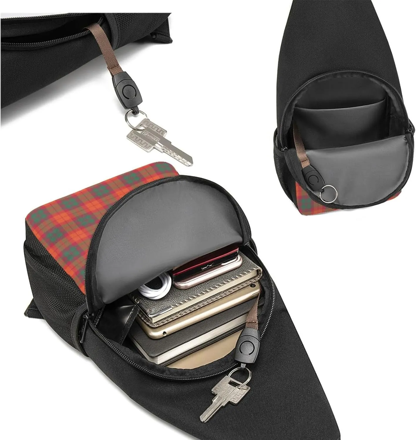 Crossbody Sling Backpack MacNab Ancient Tartan Shoulder Chest Bag Daypack for Traveling Sport